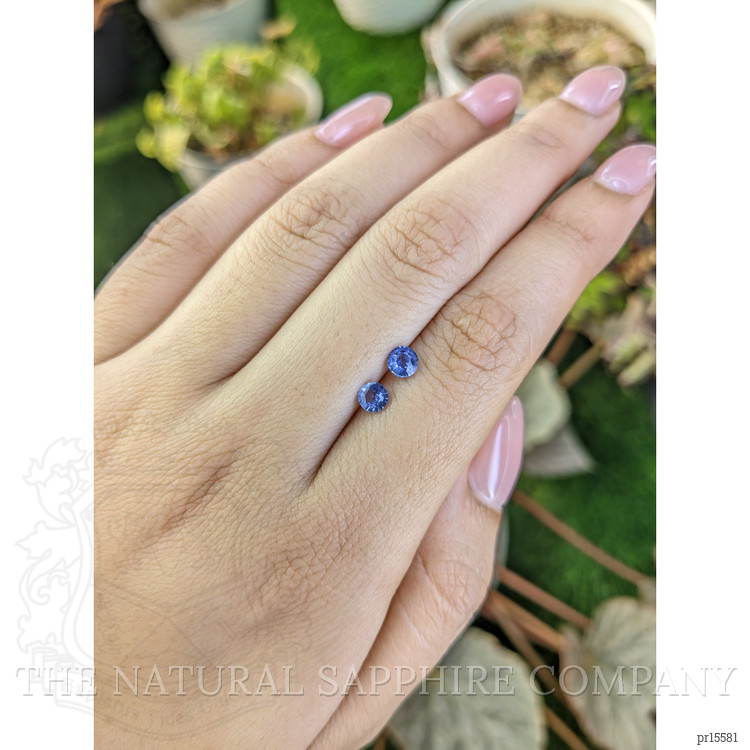 0.71 Ct.Tw. Blue Sapphire Pair from Ceylon (Sri Lanka)