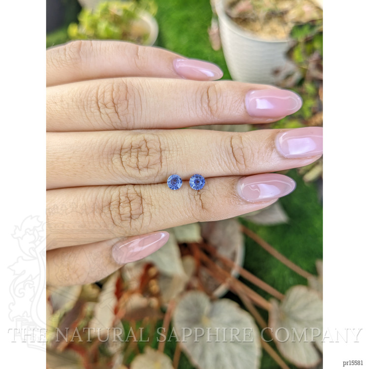 0.71 Ct.Tw. Blue Sapphire Pair from Ceylon (Sri Lanka)