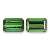 1.50 Ct.Tw.Total Carat Weight Green Tourmaline Pair from Brazil Video