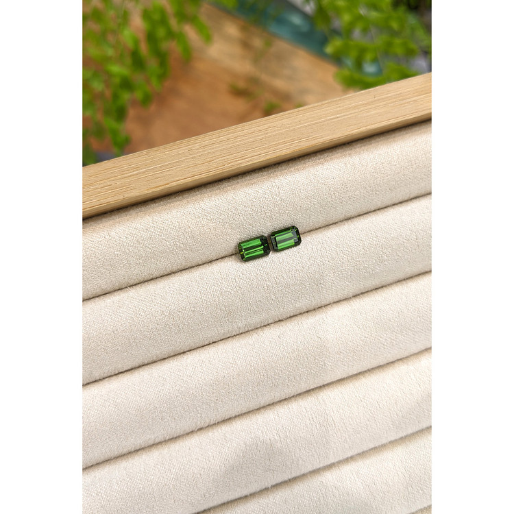 1.50 Ct.Tw. Green Tourmaline Pair from Brazil