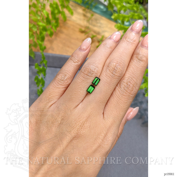 1.50 Ct.Tw. Green Tourmaline Pair from Brazil