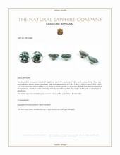 1.59 Ct.Tw.Total Carat Weight Bluish Green Sapphire Pair from Montana Appraisal