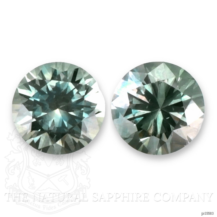1.59 Ct.Tw. Bluish Green Sapphire Pair from Montana