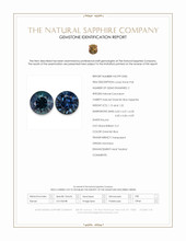 2.37&nbsp;Ct.Tw.Total Carat Weight Greenish Blue Sapphire Pair from Montana Scan Report