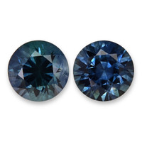 2.37 Ct.Tw.Total Carat Weight Greenish Blue Sapphire Pair from Montana Video