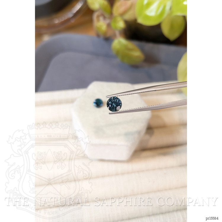 2.37 Ct.Tw. Greenish Blue Sapphire Pair from Montana