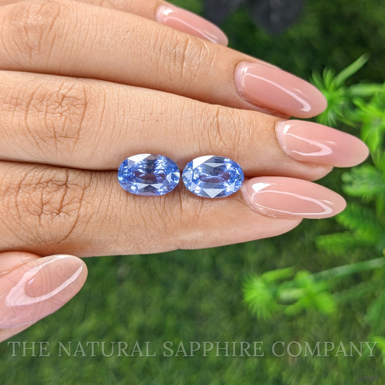 6.58 Ct.Tw. Blue Sapphire Pair from Ceylon (Sri Lanka)