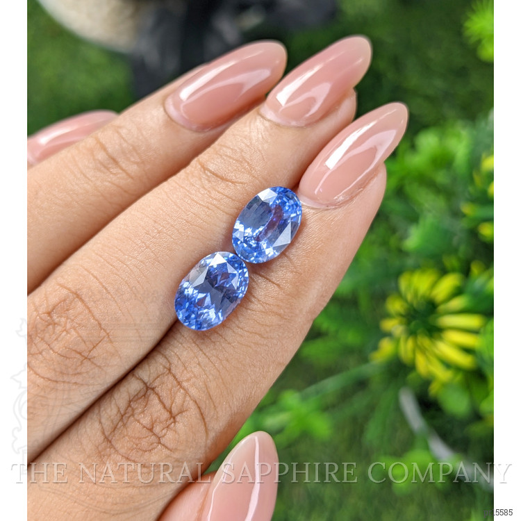 6.58 Ct.Tw. Blue Sapphire Pair from Ceylon (Sri Lanka)