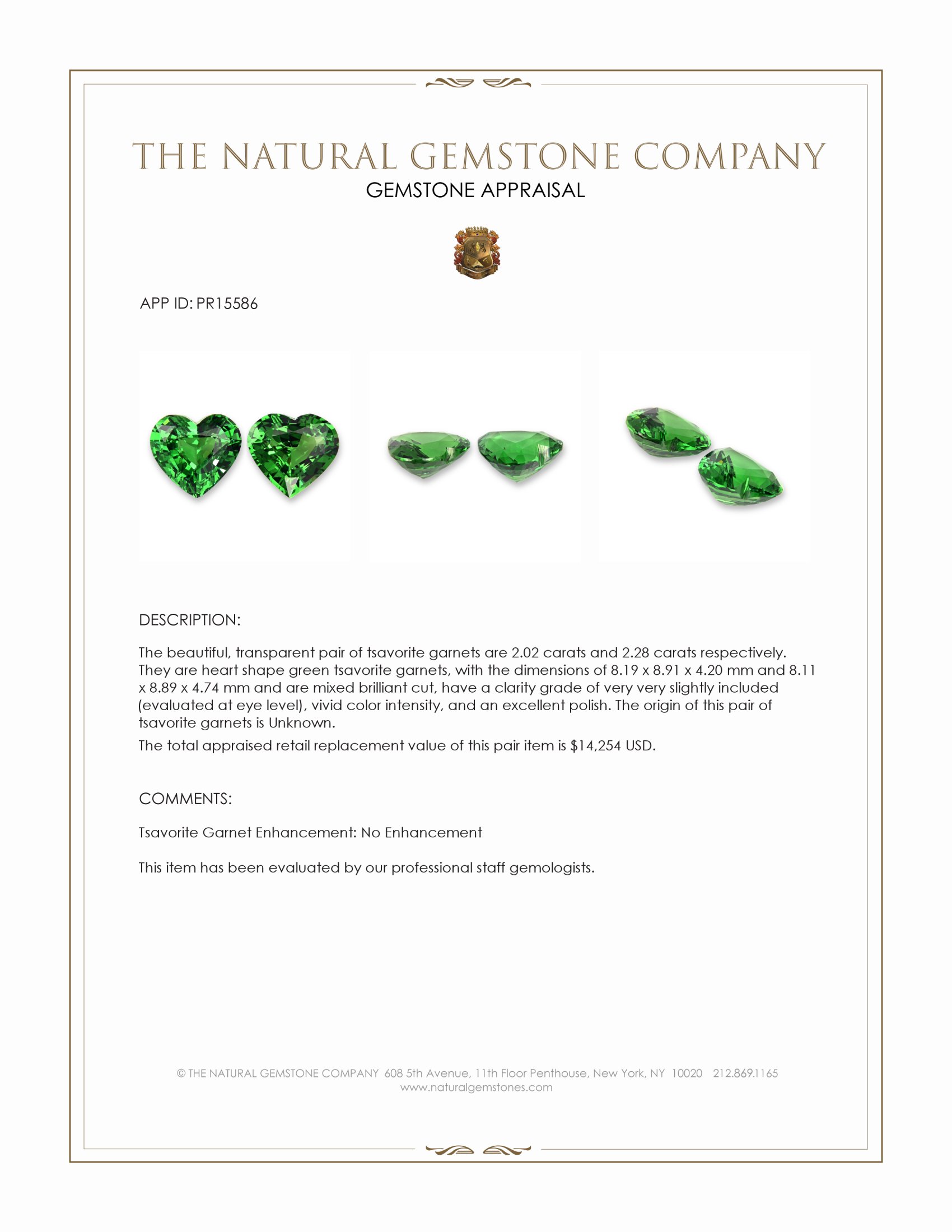 4.30 Ct.Tw. Tsavorite Garnet Pair