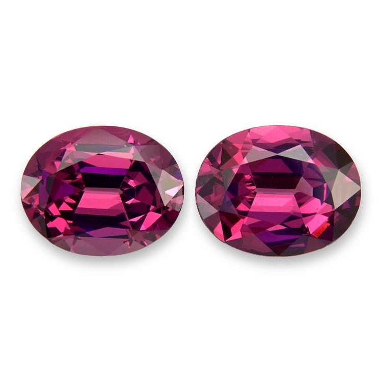 5.54 Ct.Tw. Purplish Pink Rhodolite Garnet Pair from Tanzania