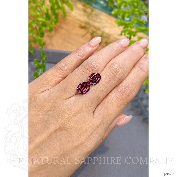 5.54 Ct.Tw. Purplish Pink Rhodolite Garnet Pair from Tanzania