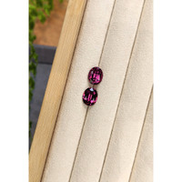 5.54 Ct.Tw.Total Carat Weight Purplish Pink Rhodolite Garnet Pair from Tanzania Life Style