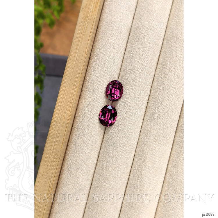 5.54 Ct.Tw. Purplish Pink Rhodolite Garnet Pair from Tanzania