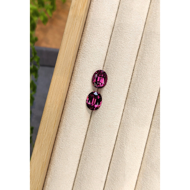 5.54 Ct.Tw. Purplish Pink Rhodolite Garnet Pair from Tanzania