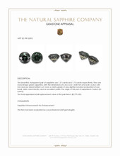 3.30 Ct.Tw.Total Carat Weight Green Sapphire Pair from Ceylon (Sri Lanka) Appraisal