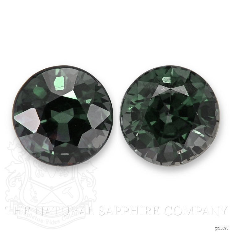 3.30 Ct.Tw. Green Sapphire Pair from Ceylon (Sri Lanka)