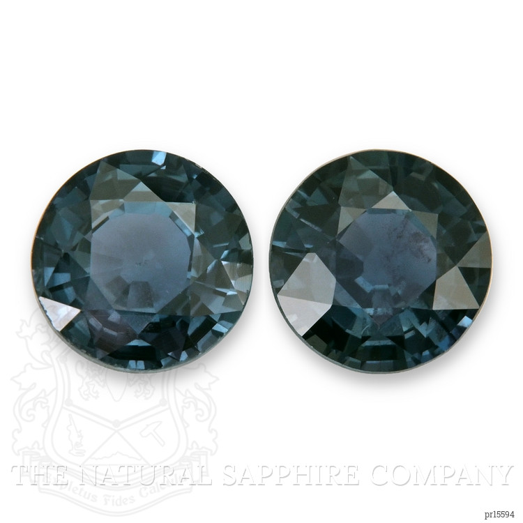 2.13 Ct.Tw. Bluish Green Sapphire Pair from Ceylon (Sri Lanka)