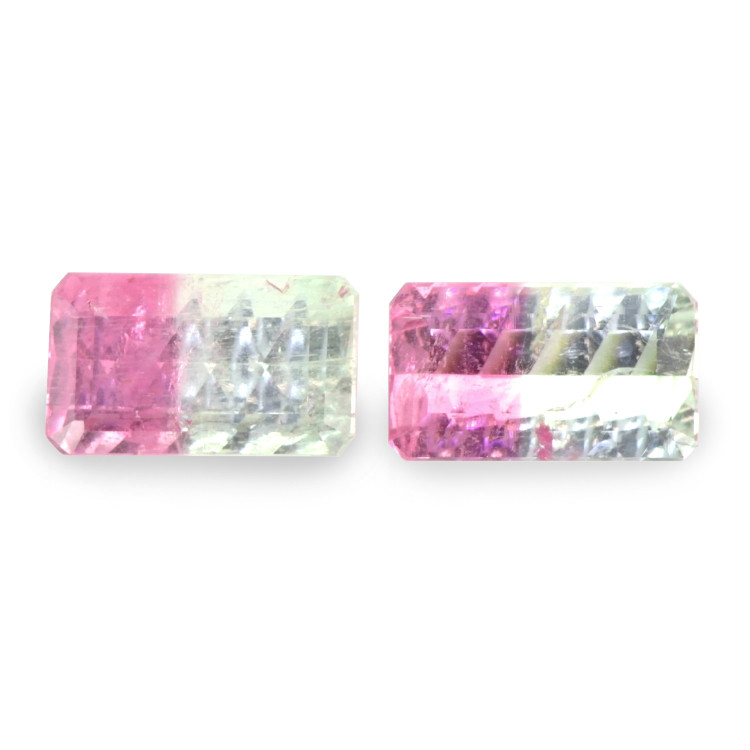 6.70 Ct.Tw. Bi Color Tourmaline Pair from Mozambique