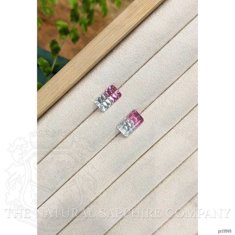 6.70 Ct.Tw. Bi Color Tourmaline Pair from Mozambique