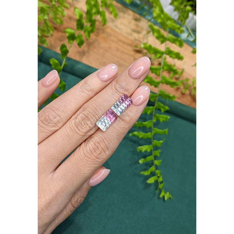 6.70 Ct.Tw. Bi Color Tourmaline Pair from Mozambique