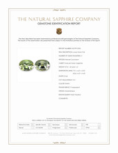 3.01&nbsp;Ct.Tw.Total Carat Weight Green Sapphire Pair from Mozambique Scan Report