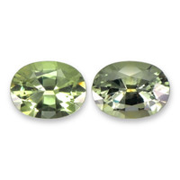 3.01 Ct.Tw.Total Carat Weight Green Sapphire Pair from Mozambique Video