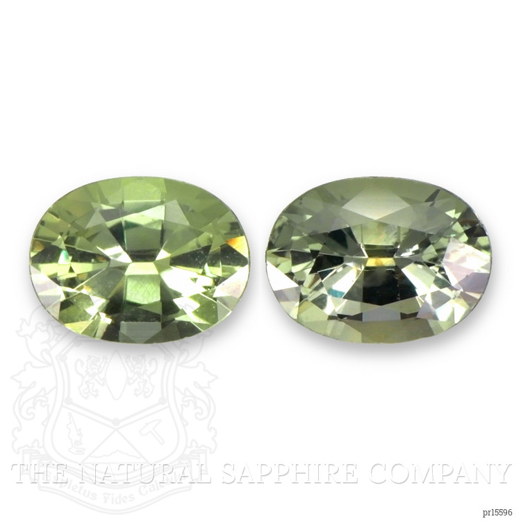 3.01 Ct.Tw. Green Sapphire Pair from Mozambique