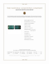 4.05 Ct.Tw.Total Carat Weight Bluish Green Tourmaline Pair from Mozambique Scan Report