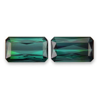 4.05 Ct.Tw.Total Carat Weight Bluish Green Tourmaline Pair from Mozambique Video