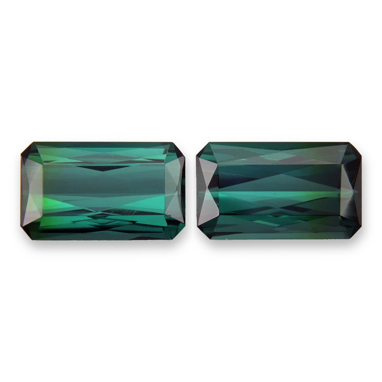 4.05 Ct.Tw. Bluish Green Tourmaline Pair from Mozambique