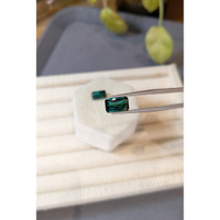 4.05&nbsp;Ct.Tw.Total Carat Weight Bluish Green Tourmaline Pair from Mozambique Life Style