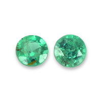 0.30 Ct.Tw.Total Carat Weight Emerald Pair from Zambia Video