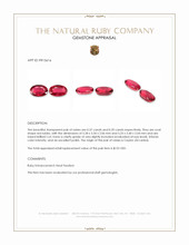 0.76 Ct.Tw.Total Carat Weight Ruby Pair from Ceylon (Sri Lanka) Appraisal