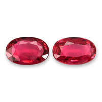 0.76&nbsp;Ct.Tw.Total Carat Weight Ruby Pair from Ceylon (Sri Lanka) Video