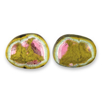 13.83 Ct.Tw.Total Carat Weight Watermelon Tourmaline Pair from Mozambique Video