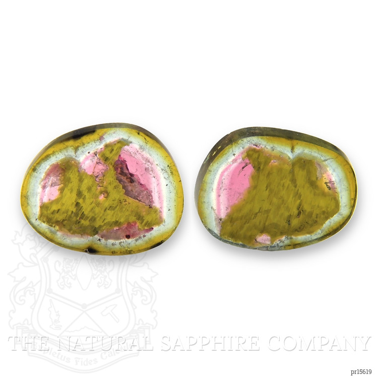 13.83 Ct.Tw. Watermelon Tourmaline Pair from Mozambique