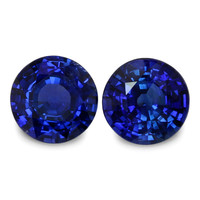 2.56 Ct.Tw.Total Carat Weight Blue Sapphire Pair from Ceylon (Sri Lanka) Video