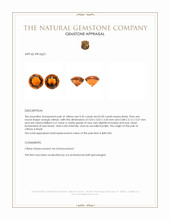 0.95 Ct.Tw.Total Carat Weight Orange Citrine Pair from Brazil Appraisal