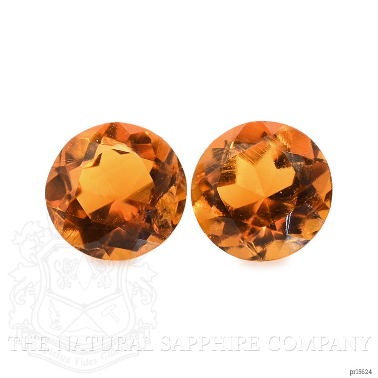 0.90 Ct.Tw. Orange Citrine Pair from Brazil