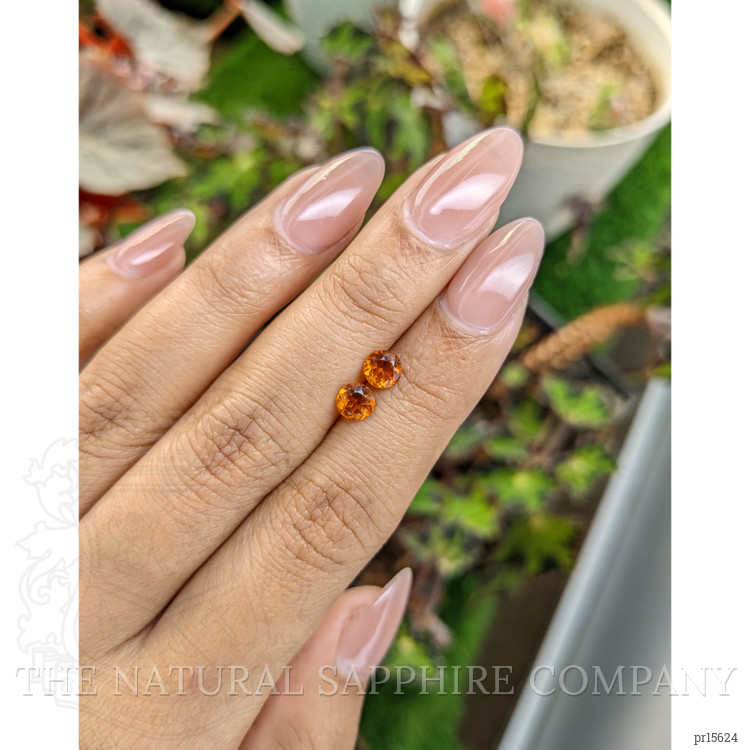 0.90 Ct.Tw. Orange Citrine Pair from Brazil