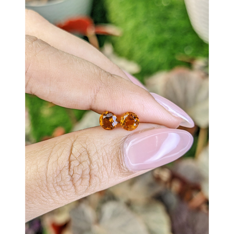 0.85 Ct.Tw. Orange Citrine Pair from Brazil
