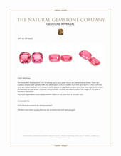 5.02 Ct.Tw.Total Carat Weight Pink Spinel Pair from Tanzania Appraisal