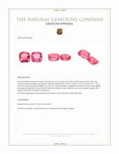 5.02 Ct.Tw.Total Carat Weight Reddish Pink Spinel Pair from Tanzania Appraisal