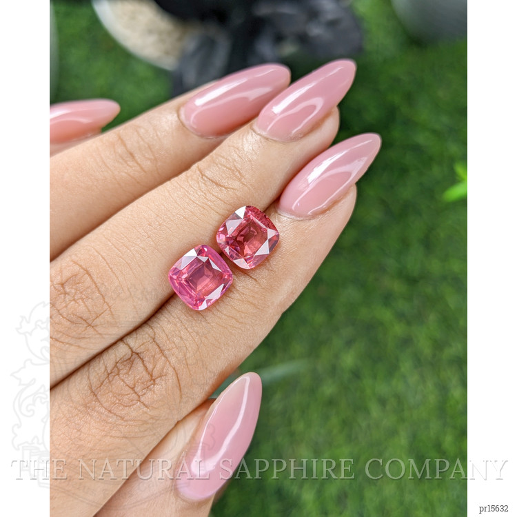 5.02 Ct.Tw. Pink Spinel Pair from Tanzania