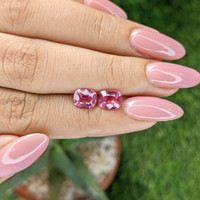 2.56 Ct.Tw.Total Carat Weight Pink Spinel Pair from Tanzania Life Style