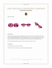 20.19 Ct.Tw.Total Carat Weight Purplish Pink Tourmaline Pair from Brazil Appraisal