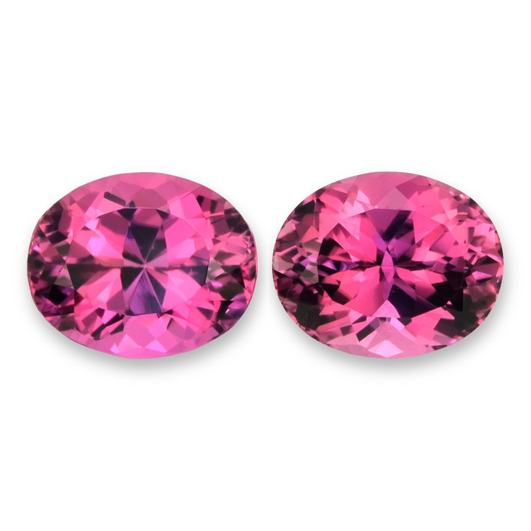 20.19 Ct.Tw. Purplish Pink Tourmaline Pair from Brazil