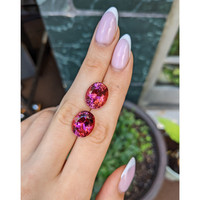 20.19 Ct.Tw.Total Carat Weight Purplish Pink Tourmaline Pair from Brazil Life Style