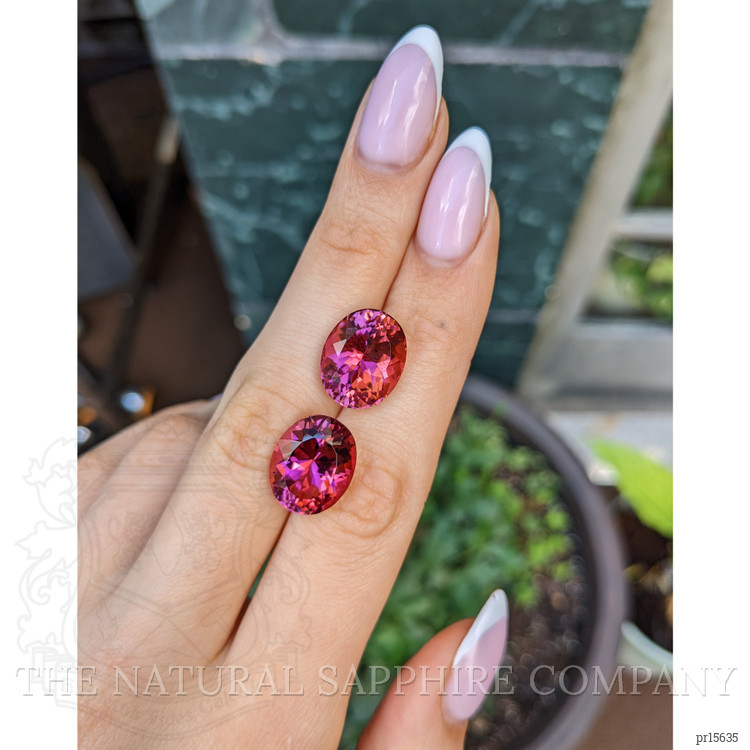 20.19 Ct.Tw. Purplish Pink Tourmaline Pair from Brazil