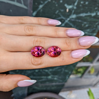 20.19 Ct.Tw.Total Carat Weight Purplish Pink Tourmaline Pair from Brazil Life Style